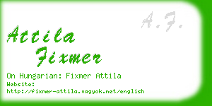 attila fixmer business card